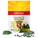 Sunlit Super 50/50 Chlorella organic Spirulina tablete - Super Suplimentul pentru Suport Imun, Sanatate Gut, Mood & Energy - Bogat în Clorofila, Amino Acids & Proteina Vegana, 500 Superfood Tabs