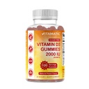 Vitamina D3 2000 UI - 120 Gume pe bază de pectină - gust bun - Oase sănătoase, funcție de sistem imunitar și mood - non-GMO - 120 Serviri