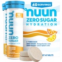 Nuun Zero Glucoză Electrolit tablete - sodiu, potasiu, clorura, calciu, magneziu, arome de fructe ușoare și delicioase, fără zahăr, gluten gratuit, Vegan, mixt Citrus 4 ambalaj (40 Serviri Total)