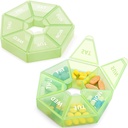 2PCS Săptămânal Pilula Organizator mare 7 zile Pilula cutie Organizator zi de zi medicament caz de vitamine Pastile ulei de pește Suplimente Artrita prietenos