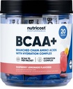Nutricost BCAA+ Hydration Raspberry Lemonade (20 Stickpacks) - Aminoacidi din lanturi cu complex de hidratare - Gluten-Free, non-GMO