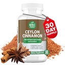 Capsule de scorțișoară 1200mg. Supliment de scorțișoară Ceylon organic, pastile de scorțișoară suport inima, creier, os, comun, metabolice. Pulbere de scorţişoară adevărată, fără GMO, fără gluten, 60 ct Vegan (1)