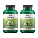Swanson Milk Thistle - Suplimentul de suport pentru ficat de plante - Formula naturala Ajuta la mentinerea sanatatii generale si a sanatatii - (100 capsule, 500 mg fiecare) 2 Pachet
