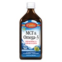 Carlson - MCT & Omega-3, 1480 mg Omega-3s, 9200 mg MCTs, Keto-Friendly, Caprylic & Capric Acids, Energy Production, Fat Metabolism, Lemon-Lime, 500 ml (16,9 Fl Oz)