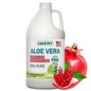 Land Art Pure Aloe Vera Juice - rodie aroma - Rece-Processed - File interior din frunze proaspete organice din Texas - Ajutor- 64 fl oz