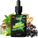 Wellness Nest Shilajit Shockwave Drops: picaturi de energie, focus drops - Pur Himalayan Shilajit cu Tulsi naturale, Panax Ginseng, Peppermint, Japanmint Supercharge Ziua ta - 30 Serviri