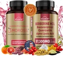 All in One Metabolism Bundle - Morosil & Berberine Complex cu Resveratrol Querbetin Alpha Acid lipoic - Antioxidant, Vitality, Wellness Support - Non-GMO, Gluten-Free, Vegan Supplement