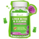 Gumă de mestecat pentru adulţi. Ficat Cleanse Detoxifiere Gummies, Milk Thistle Extract Supliment pentru suport hepatic Antioxidant digestiv, 60ct Apple Flavor