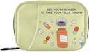 Naanle 7 Zil Pilula sac - Portabil Săptămânal Pilula Organizator cu fermoar, Dimensiune Compact pentru Deţinătorul Suplimentului Vitamina