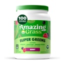 Verdele de iarbă uimitoare se amestecă Superfood: Super Greens Pulbere cu Spirulina, Chlorella, Root Root Powder, Enzime digestive, Prebiotice și Probiotice, Berry, 100 Servings (Packing May Vary)