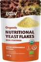 LOOV Organic Non-Forlated Nutritional Flakes - Vegan, Gluten Free, Nooch Non-GMO Nefortificat - Sursa buna de B-Vitamins naturale - Nu Adăugat sare sau zahăr - sac renovabil, 8 Ounces (227 Grams)