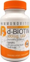 IMUNOVITE Biotină în doză mare (ca d- Biotină, USP) 100 mg (Equivalent până la 100.000 mcg) 90 capsule, potenţă mare