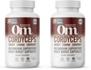 Om Mushroom Superfood Cordyceps Capsule de ciuperci Superfood Supliment, 90 Conte, 30 zile, Energie, Putere, Rezistenta si Suport, Superfood Supliment pentru Performanta Sportului (Pachet de 2)