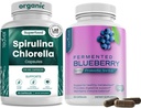 Teaveli Spirulina Chlorella și capsule de afine