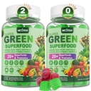 Super Greens Gummies, Greens Superfood Powder Alternative w/Spirulina, Chlorella, Prebiotic Fiber, Probiotic, fructe Veggie, Daily Fruit Lege for Digestive & Gut Health, Imunity, Focus, 120 Cts