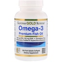 California Gold Nutrition Omega-3 Premium Fish Oil by California Gold Nutrition, Concentrated Formula with EPA & DHA, Support for Optimal Finish Profile, Gluten Free, 100 Fish Gelatină Softgels - 2 Pack