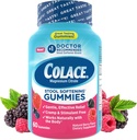 Colace Stool Softener Gummies, Gentle Dependable Constipation Relief Citrate Gummies, No.1 Doctor Recomandat Stool Softener Brand, Berry Flavored 60ct