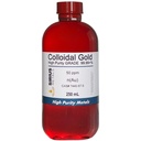 Aur coloidal adevărat (50 ppm) - 99,99+% Puritate - 250 ml (8,45 Fl Oz) într-o sticlă de plastic fără BPA Clear, 1 Conte (Pachet de 1)