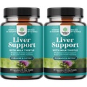 Naturas Craft Ficat Cleanse Detox & Reparatii 2 Pack Bundle - Herbal Liver Support Milk Thistle Supplements with Dandelion Root, Choline, Beetroot & Artichoke Extract