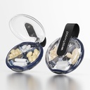 Caz pilula mici, cutie pilula drăguț pentru Purse & Pocket, 4 Compartiment Removable Pilula Holder, Portable Travel Pill Organizator pentru vitamine, Suplimente, Ulei de pește (Negru)