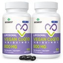 Ubichinol lipozomal CoQ10 800 MG Softgel, Supliment de înaltă absorbţie CoQ10 Ubichinol, Coenzima activă Q10 800mg, Antioxidant puternic pentru funcţia cardiacă şi cerebrală, Producţia de energie, 120 Vegan Softgels