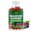Sea Moss 3000mg Gummies cu Bladderwrack și Brodock Root - Natural Irish Sea Moss pentru suport imun, tiroidian și dezintoxicare - Extra Putere, Great Tasting - Gluten-Free, Vegan - 60 Gummies