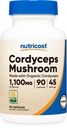 Nutricost Cordyceps Capsule ciuperci 1100mg, 45 Serv - CCOF Certified Made with Organic, Vegetarian, Gluten Free, 550mg Per Capsule (90 capsule)