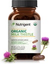 USDA Organic Milk Thistle Supliment 25:1 Extract, 8750 mg Putere, Silymarin Supliment 280 mg, Capsule organice lichide, Ficat & Detoxifiere Suport, Non-GMO, 60 Conte