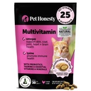 Cat Multivitamine Crunchy & Creamy Chews - Cat Treats for Health + Immune, Suport comun, Skin & Coat, & Digestion - Vitamine cu Omega 3, Lysine & Probiotices (30 Day Supply)