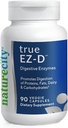 NatureCity True-EZ-D Non-GMO Enzyme Complex suplimentar pentru sanatate digestiva si ajutor inabusitor pentru barbati si femei (90 Capsule Veggie) Super Enzime