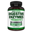 Enzime digestive cu Probiotice - Supliment nutritional Multizyme - Acidophilus Bromelain Papaya Papain Lipase & Lactase - Imbunatatirea digestiei - 120 pastile - Arazo Nutrition