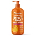 Zesty Paws Wild Alaskan Omega-3 Blend Pollock + ulei de somon pentru câini și pisici- Suport piele și haină, Omega 3 Supliment pentru animale de companie, 32 oz