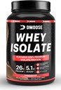 DMoose Whey Izolate Proteine pulbere I 26 g Proteine I 5.1g BCAAS I Gluten gratuit I ajuta mentinerea masei musculare si reducerea timpului de recuperare I Ciocolata & Vanilie I 30 Serviri