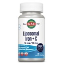 KAL Liposomal Supliment de fier cu vitamina C lipozomal, Supliment de fier pentru femei și bărbați, Absorbție ridicată, Pastile de fier blând, Vegan, Gluten gratuit, 30 Serviri, 30 VegCaps