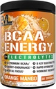 EVL BCAAs Aminoacidi pulbere - BCAA energie Pre de antrenament pulbere pentru recuperare musculare Lean Creşterea şi rezistenţă - Rehidratare post antrenament de recuperare băutură cu 6 Electroliţi cheie - Orange Mango