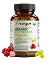 USDA Organic 100% ulei de semințe de cranberry pur 940 mg, plante Omega 3-6-9 Acidi grași, capsule organice lichide, asistență de sănătate urinară și de sănătate a pielii, 60 capsule