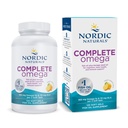 Nordic Naturals Complete Omega, Lemon Flavor - 120 Soft Gels - 565 mg Omega-3 - EPA & DHA cu Adăugat GLA - Piele Sanatos, Cognition, Mood pozitiv - Non-GMO - 60 Servings