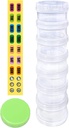 7 zile Organizator pastile caz saptamanal stickable Suplimente Vitamine Pastile Deţinătorul de pastile Dispenser Extra Clear transparent cu etichetă şi o mai multe Lids- mari