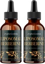 Liposomal Berberine Drops Supliment 3000mg - AMPK de înaltă absorbţie Activator, Complex Cloric organic Berberin cu Ceylon Scorţişoară & Ginger pentru Imune & Digestion (4 fl oz)