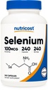 Nutricost Seleniu Supliment 100mcg, 240 capsule, vegetarian, gluten gratuit & non-GMO