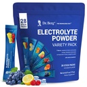 Dr. Berg Zahăr Free Electrolit Pachete de pulbere (Pachetul de Variety) - Daily Electrolyte Drink Mix - 28 Total Hydration Poches Sugar Free - Keto Electrolytes Pachete fără zahăr - 7 arome delicioase