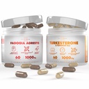 Turkesteron & Tongkat Ali Lean musculare creştere şi recuperare + Fadogia Agrestis musculare Stack pentru performanţă sportivă şi musculare masă (60 capsule)