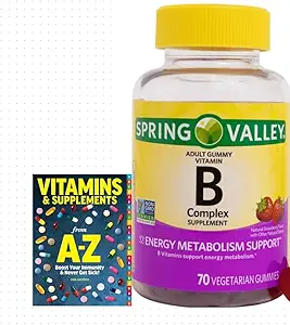 Spring Valley Vitamina B Complex Supliment Vegetarian Gumies adulti, 70 Conte + Ghid mai bun Vitamine Suplimente