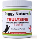 L-Lysine Truensine pentru pisici Suport imun Pulbere orală 4oz/100g - Pisici & pisoi de toate vârstele, Sneezing, Runny Nose Squinting, Watery Eyes - Fish & Birds Flavor (U.S.A)(100 Grams (500mg / Scoop)))