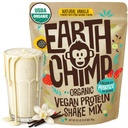 EarthChimp Organic Vegan Praf de proteine - cu Probiotice - non OMG-uri, lactate gratuit, non Whey, Pe bază de plante praf de proteine pentru femei și bărbați, Gluten gratuit - 26 Serviri 32 Oz (Vanilla)