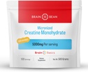 Brain Bean 500mg Micronizat Creatin monohidrat pulbere ajută la stimularea energiei pentru sanatatea creierului - non-GMO, Gluten-liber Creatin pulbere sprijină sănătatea musculară (Made in USA)