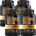 4-in-1 Turmeric și suplimente de usturoi cu BioPerine 