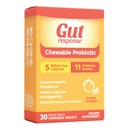 Probiotic masticabil pentru bărbaţi şi femei, încetineşte îmbătrânirea digestivă, stimulează sistemul imunitar, non-GMO, gluten gratuit & soia, 5 miliarde CFU, 30 comprimate masticabile, aroma portocalie