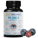 Eye Shield Supliment cu extract de bilberry, Lutein, Zeaxantină, Astaxantin, și Beta-Caroten - susține ochi uscat, Vision Health, și viziune de noapte, 90 Veg capsule