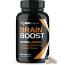 Creier Booster Supliment pentru Focus - Validat clinic Nootrops Brain Supplement de suport cu Bacopa Monnieri Extract & patentat GoBHB pentru suport cognitiv - 3rd Party testat (30 Serviri)